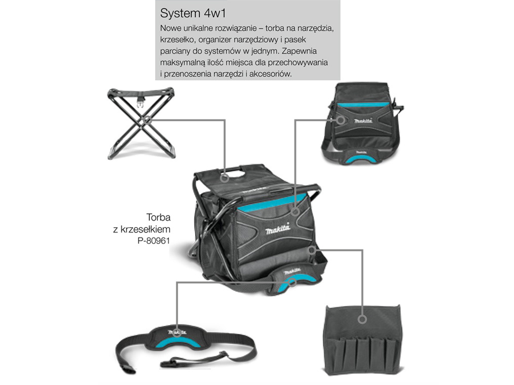 MAKITA akc torba narzędziowa krzesełko TRANSPORTOWANIE MAKITA akc torba narzędziowa krzesełko TRANSPORTOWANIE